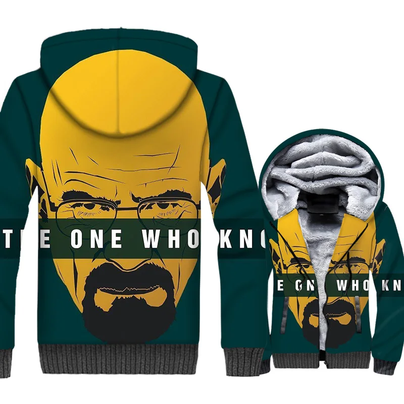 Теплая зимняя куртка с 3D принтом "Breaking Bad Walter White", толстовки, модная уличная одежда, забавные толстовки - Цвет: 4