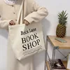 Women Canvas Shopping Bag Simple Books Bag Female Cotton Cloth Shoulder Bags Eco Handbag Big Tote Ladies Grocery Shopper Bags ► Photo 2/6