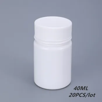 

40ML Medical plastic bottle capsule tablet pill container with screw cap and Aluminum foil gasket 20PCS/lot