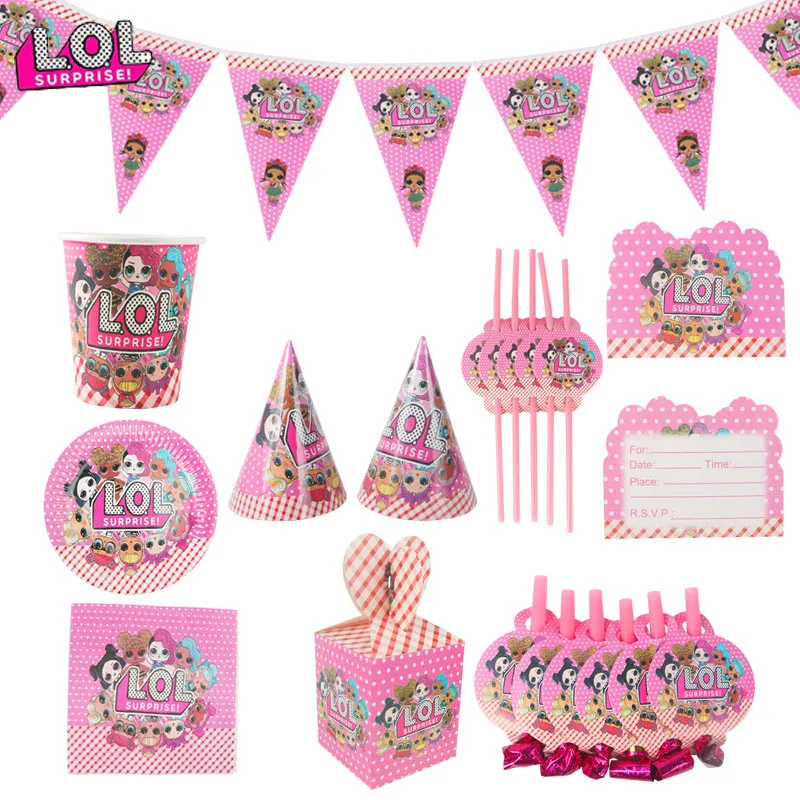 

LOL dolls surprise Birthday Party theme Decorations Supplies Pattern LOL Cartoon Character Theme toys set,Beach towel