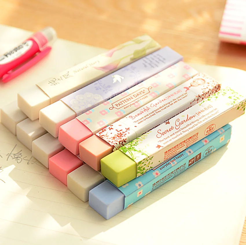 1pcs Long Strip Eraser Kawaii Stationery Eraser For Kids Novelty Cute