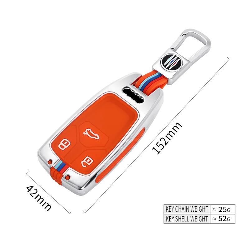 Coperture-della-cassa-della-copertura-chiave-dell-automobile-in-lega-di-zinco-per-Audi-A6-A5.jpg Custodia/cover per Chiave/telecomando in lega di zinco per Audi A6 A5 Q7 S4 S5 A4 B9 Q7 A4L 4m TT TTS RS 8S 2016 2017 2018 accessori auto portachiavi - Coperture della cassa della copertura chiave dell automobile in lega di zinco per Audi A6 A5