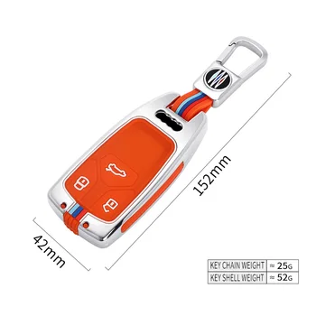 Custodia/cover per Chiave/telecomando in lega di zinco per Audi A6 A5 Q7 S4 S5 A4 B9 Q7 A4L 4m TT TTS RS 8S 2016 2017 2018 accessori auto portachiavi 7 Custodia/cover per Chiave/telecomando in lega di zinco per Audi A6 A5 Q7 S4 S5 A4 B9 Q7 A4L 4m TT TTS RS 8S 2016 2017 2018 accessori auto portachiavi - Coperture della cassa della copertura chiave dell automobile in lega di zinco per Audi A6