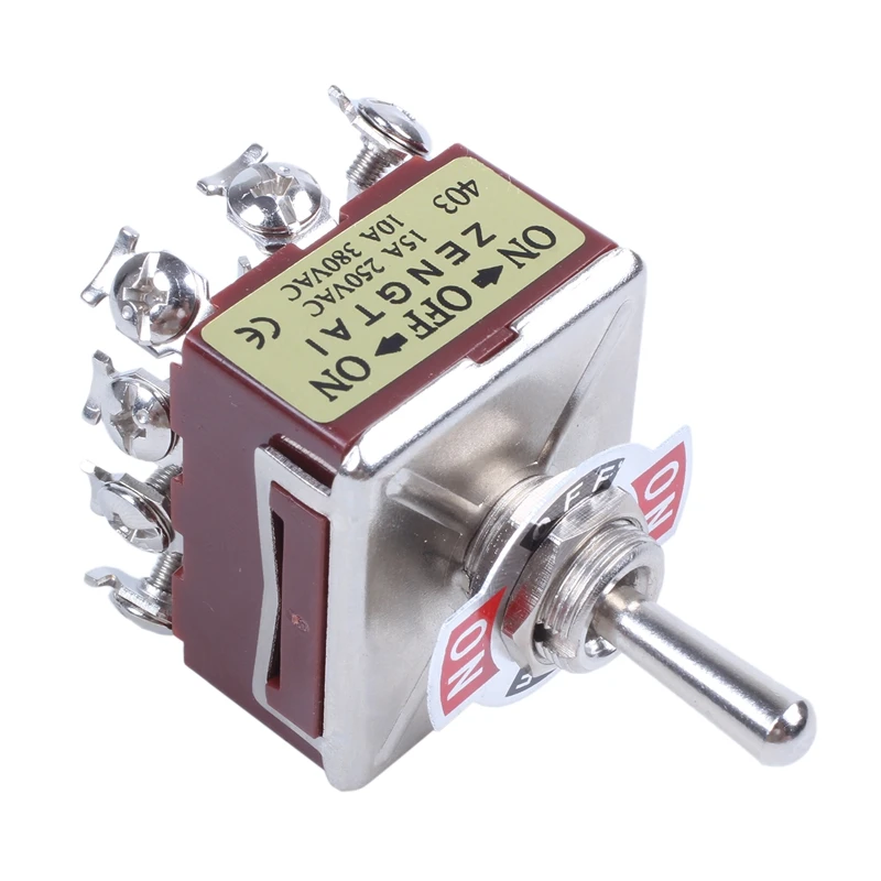 10A/380VAC 15A/250VAC 3 положения 4PDT ВКЛ./ВЫКЛ./вкл. 12 Pin тумблер