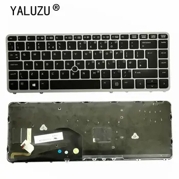 

YALUZU UK New laptop keyboard For HP EliteBook 840 G1 850 G1 ZBook 14 HP 840 G2 Silver backlight with pointing stick