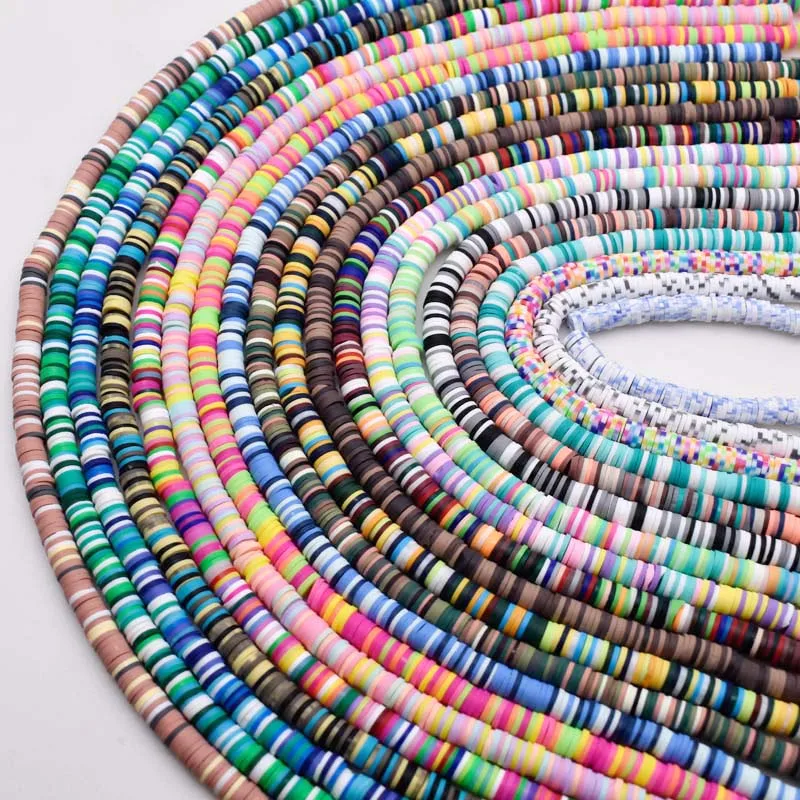 

6mm DIY Jewelry Findings Clay Beads for Jewelry Making Mix Color Design Bracelet Boho Necklace Jewelry Spacer Colour Disk Beads