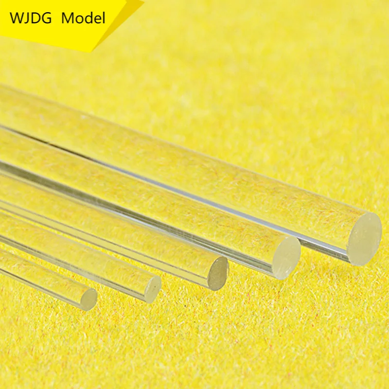 Varilla de cristal orgánico transparente, 10 Uds., DIY, arquitectura, modelado arquitectónico, acrílico, tamaño múltiple, 20 cm de longitud