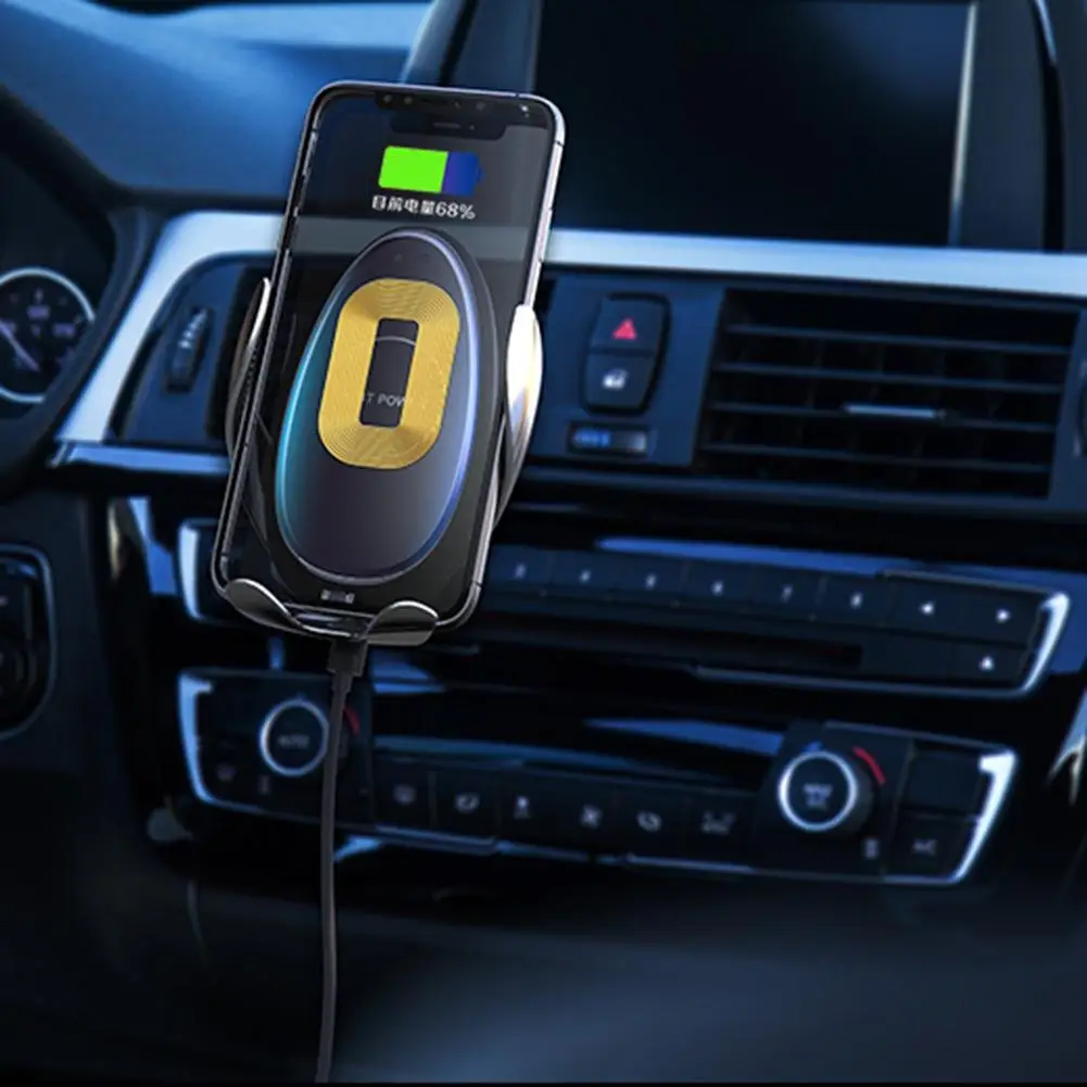 Автомобильное крепление Беспроводное зарядное устройство Автомобильный телефон зарядка держатель зажим для мобильного телефона Быстрая зарядка