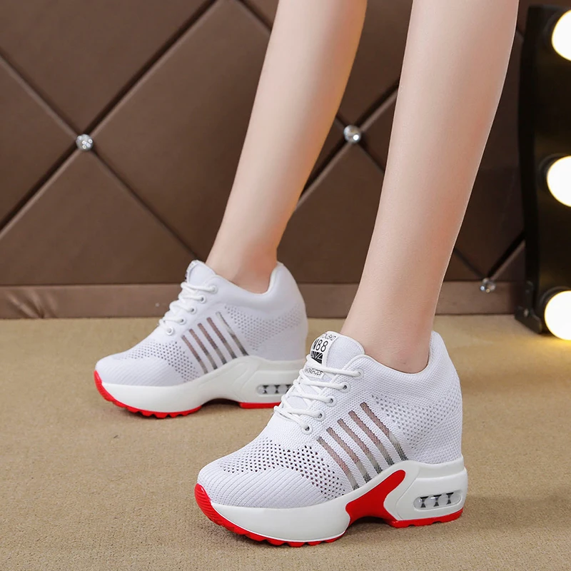 

Rimocy New Platform Wedge Sneakers Ladies Summer Breathable Mesh Women's Shoes Casual Vulcanized Shoes Increased Women 2019