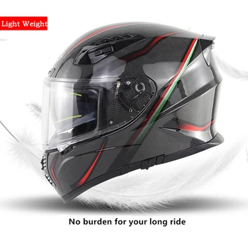 

Snake Pattern Carbon Fiber Helmets Motorcycle Helmet For Soman SM-X7 Retro casco capacete moto Dot Approved Full Face
