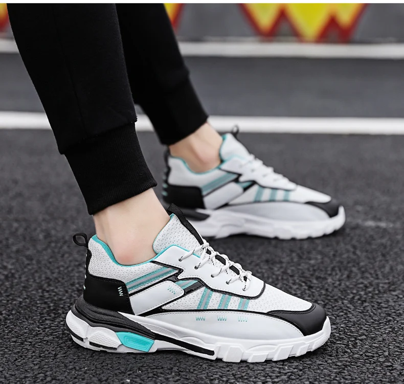 Spring Autumn Vulcanized Shoes Men Sneakers Breathable Mesh Sports Shoes Men Comfortable Fashion Tenis Masculino Adulto Trainers