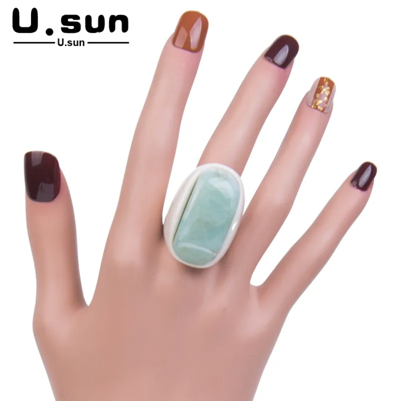 U. sun Красивые свадебные/обручальные кольца для женщин ювелирные изделия Большой