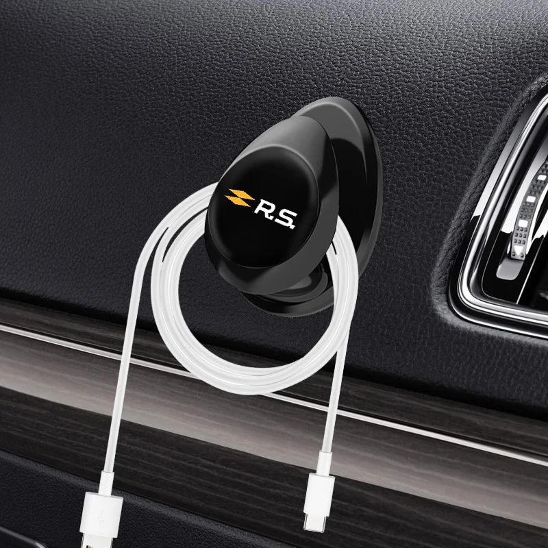 4Pcs/Lot Car Hooks Organizer Storage Hanger  Usb Cable Headphone Key Storage Hook For Renault Koleos Duster Megane Clio Captur