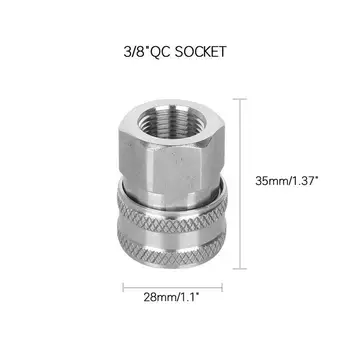 

Female Male Adapter Set Valve Nozzle 5000 PSI Sprayer Tool Stainless Steel