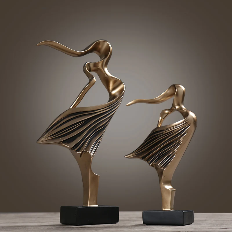 RetroStatuetteAbstractCharacterResinsSculptureLivingRoomDesk