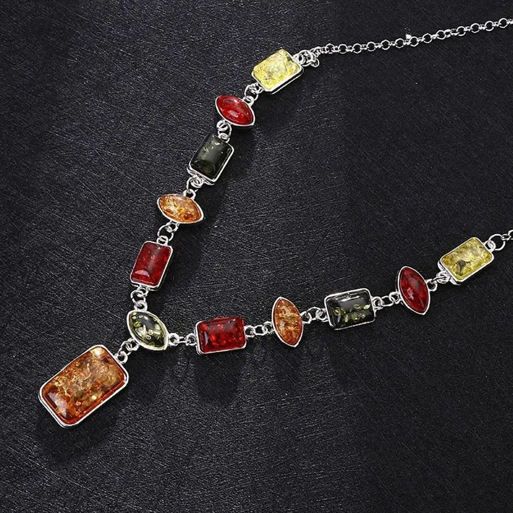 Square Oval African Style Women Necklace Hook Earrings Party Jewelry Set jewelry sets jewelry set women earrings chain necklace