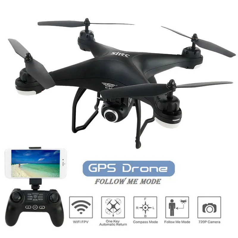

RC Quadcopter GPS FPV 1080P HD Camera Wide Angle 400m Remote control distance Altitude Hold Drone Headless Mode Aircraft