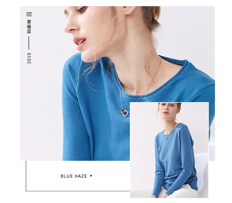 LHZSYY 2019Autumn Winter New Women's Curling Neck Neck Knit Short Sweater Fashion Solid Color Wild Pullover Warm Bottoming Shirt