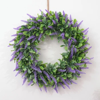 

Simulation Lavender Artificial Wreath Door Threshold Flower DIY Wedding Home Party Pendant Wall Decor