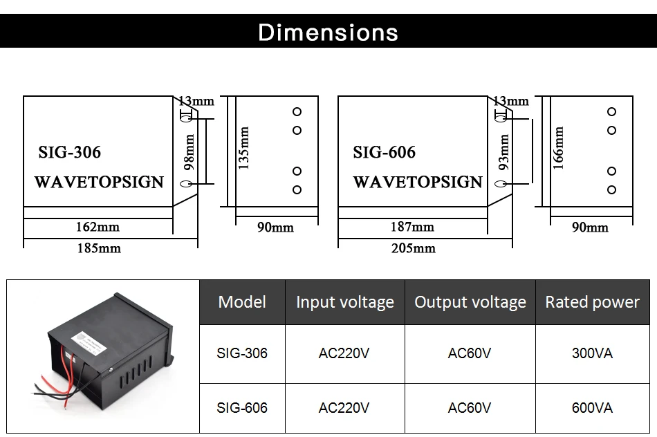 WaveTopSign ST кольцо трансформатор 600 Вт 300 шаговый двигатель 220 В AC 60 5A