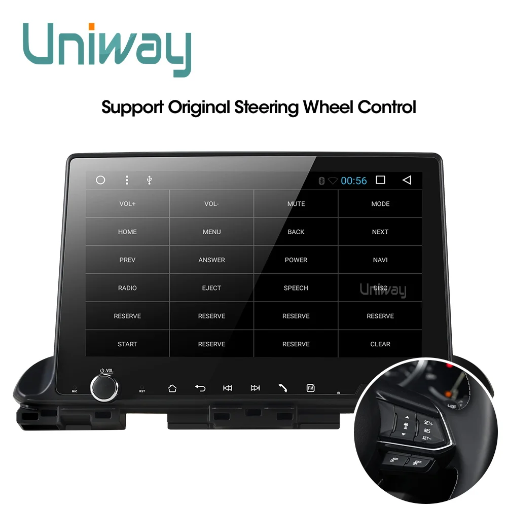 Perfect Uniway ASLT9071 android 9.0 car dvd for Kia CERATO K3 2018 2019 video radio player gps navigation with steering wheel car stereo 2