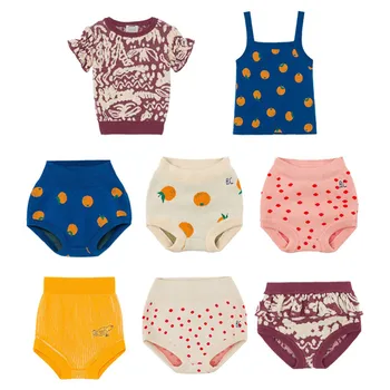 

IN STOCK INS Children's Shorts 2020 Spring and Summer New BC Boys and Girls Leggings Knitted Embroidery Stretch Shorts