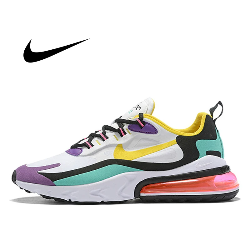 Оригинальные оригинальные женские кроссовки Nike Air Max 270 React для бега дышащая и