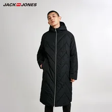 JackJones мужская двусторонняя парка с капюшоном пальто Длинная стеганая куртка мужская одежда 218409505