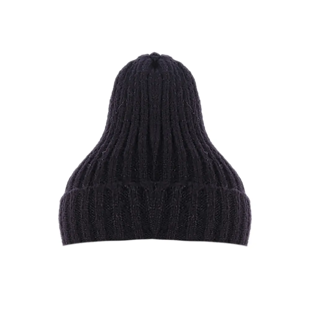 F Новая мода унисекс Зимние шапки для мужчин и женщин Skullies Beanies шикарный вязаный мешковатый мягкий теплый головной убор - Цвет: F