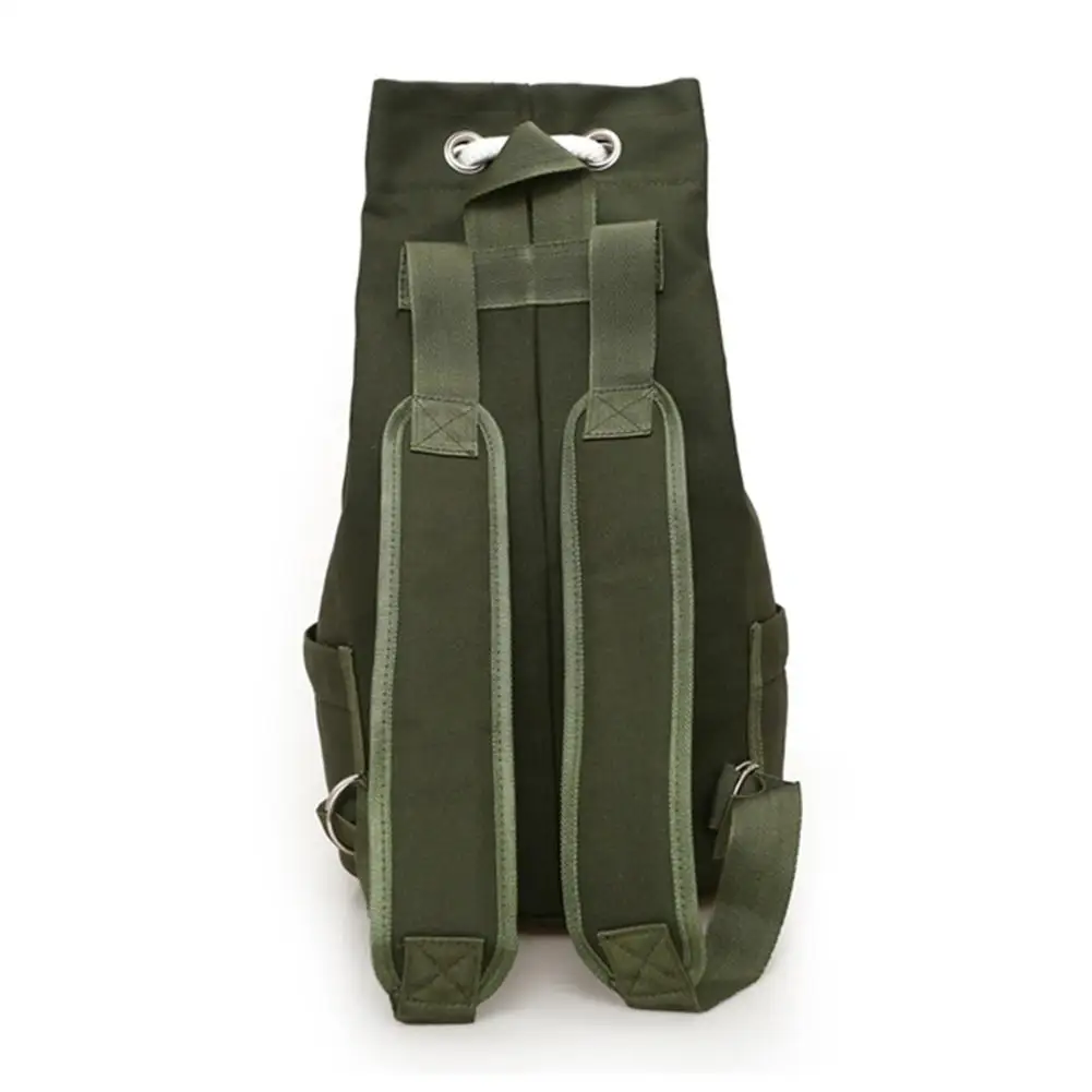 Men's Canvas Backpack New Large Capacity Men Drawstring Bagpack Bucket Unisex Fashionable Concise Shoulder Bag Male Schoolbag