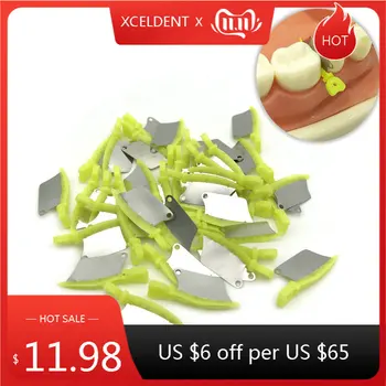 

New Dental Wedge Knife Prime Teeth Interproximal Plastic Wedge Knife with Dental Stainless Steel Matrix 40 Pcs/box