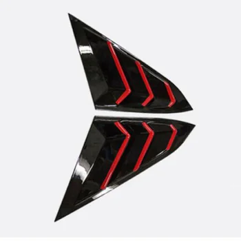 

Car Air Vent Window Louver Cover Side Black+Red ABS Parts Replacement New
