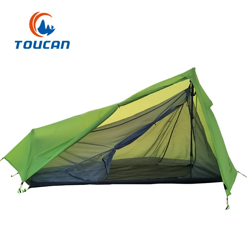 

Outdoor Ultralight Rodless Camping Hiking 3 Season Tent 15d Nylon Silicon Coating Double Layer Tent For 2 Person