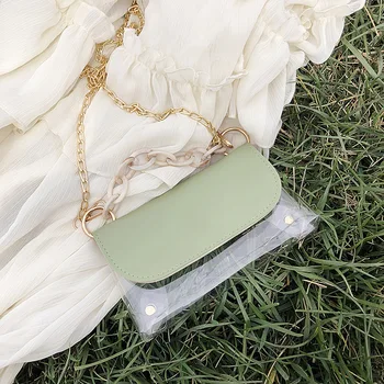 

2020 new women's bag shoulder bag high-quality small bag armpit shoulder chain bag jelly transparent crossbody bag