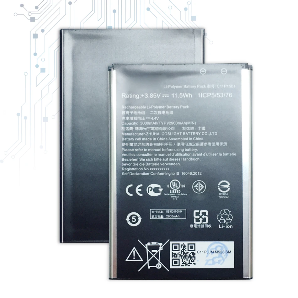 Аккумулятор C11P1501 для ASUS ZenFone2 Laser 5 дюйма/6 дюймов Zenfone Selfie ZE550KL ZE601KL Z00LD Z011D ZD551KL Z00UD 3000