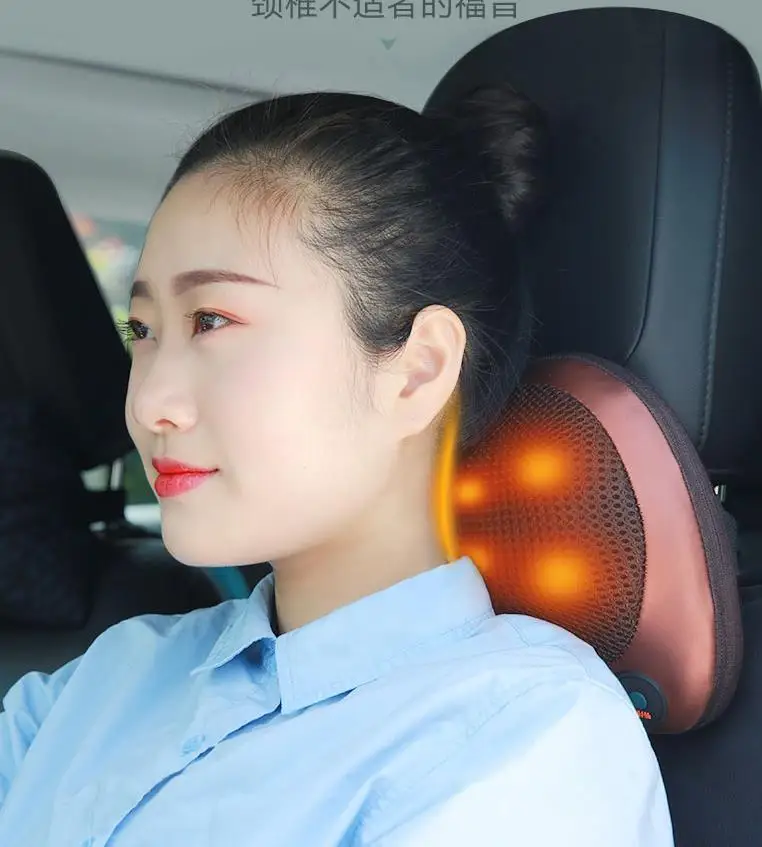 Relaxation Massage Pillow Electric Shoulder Neck Infrared Heating Massager Car Home Shiatsu Massage Tool Relieve Stress Pillow