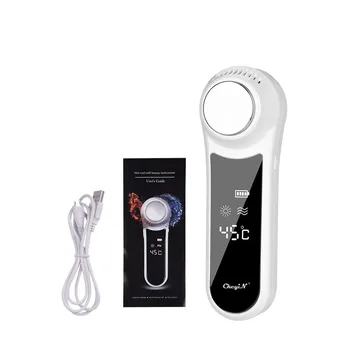 

Electric Hot and Cold Hammer Facial Beauty Machine Sonic Vibration LCD Display Screen Lymphatic Drainage Face Skin Care Tools45