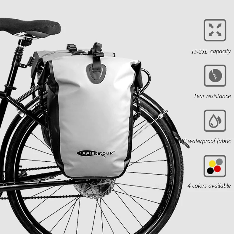 

15L/25L полный Водонепроницаемый Горный Дорожный Велосипед сумка, сумка для бега, сумка для заднего сиденья багажник сумка для велосипедной рамы полка, мешок XA173Q