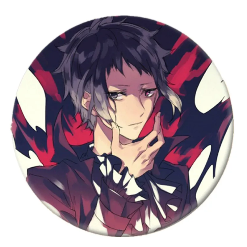 Free Shipping Anime Pin Bungo Stray Dogs Figure Cosplay Badge Backpack Icon Button Cartoon Brooch Accessories Gifts pirate costume women Cosplay Costumes