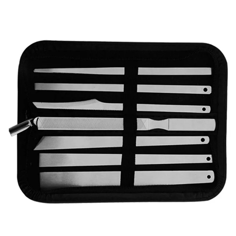 Черный New Arrvials Professional Toe Nail Pedicure Knife High Quality Cuticle Dry Dead Skin Remover Feet Care Tool Kit 7 PCS/Set - Цвет: Черный