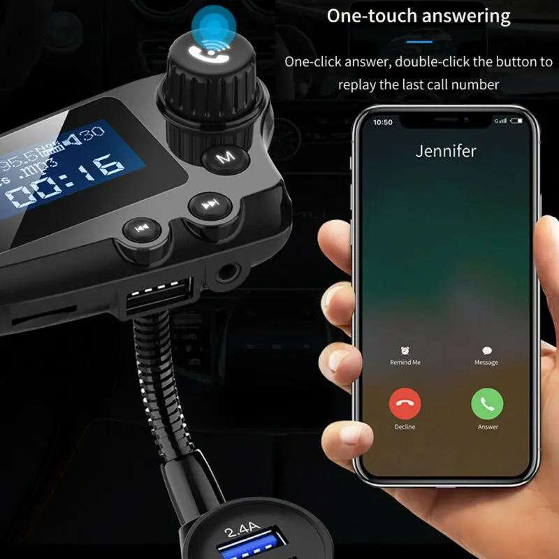 Беспроводной Bluetooth автомобильный комплект fm-передатчик радио MP3 музыкальный плеер с USB портом