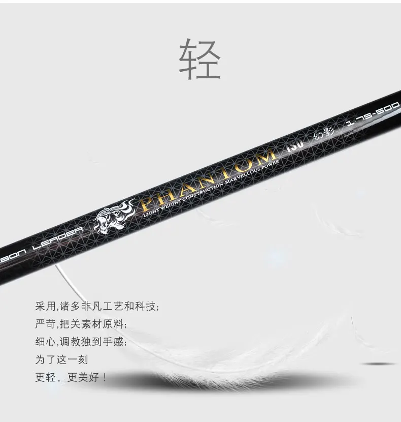 Kyorim PHANTOM ROCK FISHING ROD Korea SAMYANG TIANIUM GUIDE SIC-RING 1.75  5m Carbon Fishing Rod,5 Sections,36T Carbon