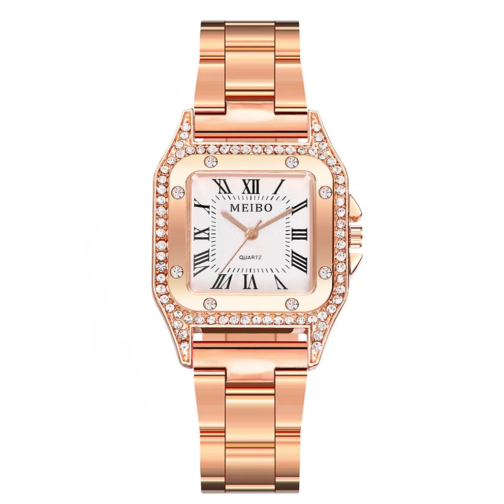 

2019 Casual Women Sleek Minimalist Square Dial Watches Stainless Steel Strap With Ladies Quartz Watch Simple Dial Dropshipping