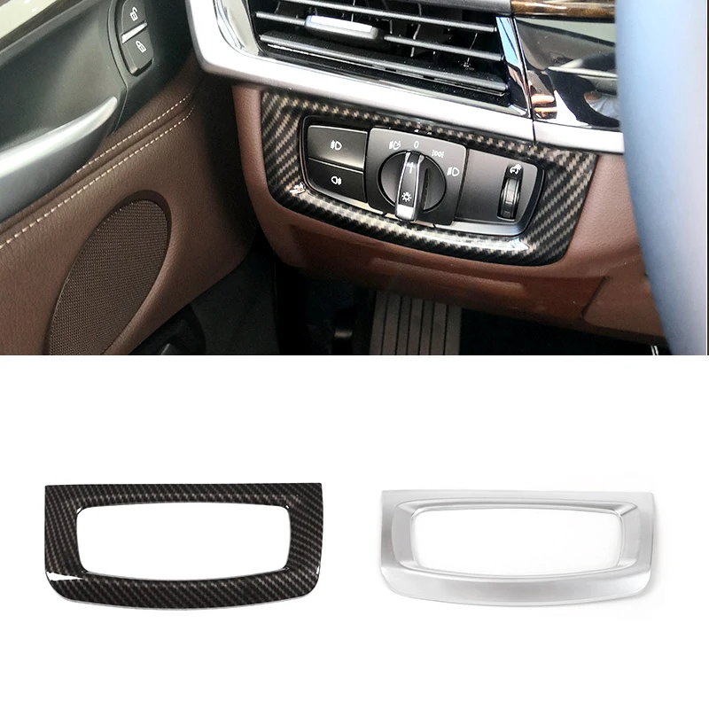 Для BMW X5 X6 F15 F16 текстура из углеродного волокна внутренняя фара переключатель