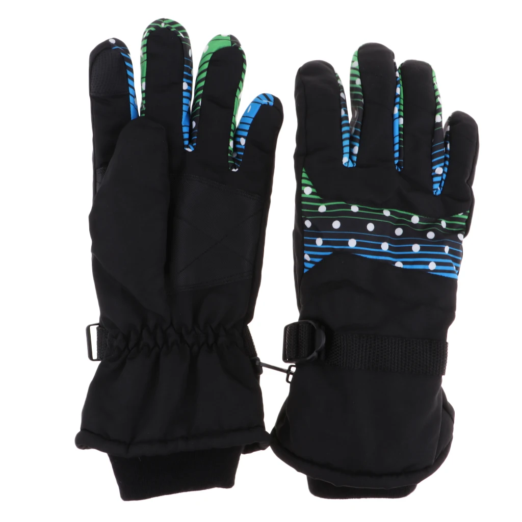 Adult Kids Waterproof Ski Gloves Winter Warm Snowboard Snowmobile Cold Weather Gloves for Children Boys Girls Mens Womens