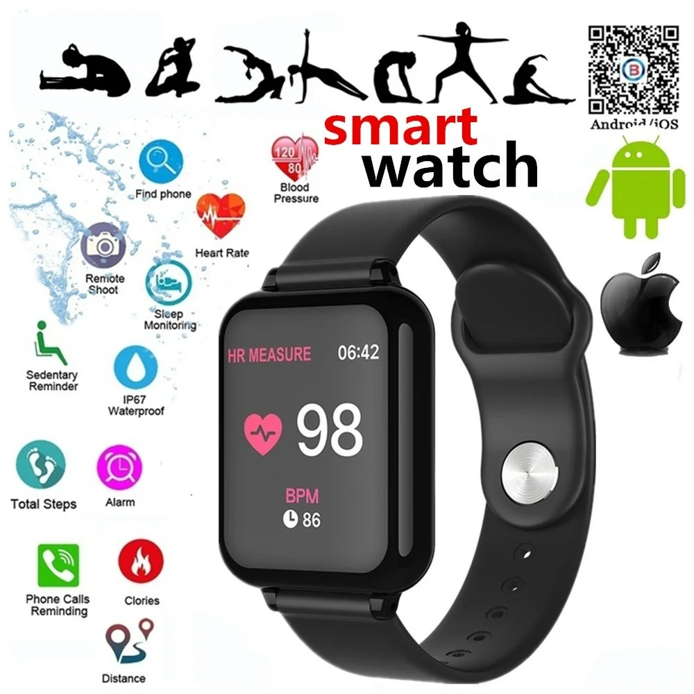 

2020 New Smart Watch Women Men IP68 Waterproof Bluetooth Blood Pressure Heart Rate Monitor Smartwatch For Iphone Android Phone