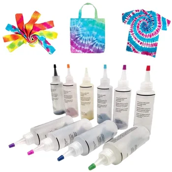 

10/24 Color Tie-dye DIY Set Color Tie-dye Kit Shirt Fabric Dye Suitable For Ladies Children Men With Rubber Band Gloves