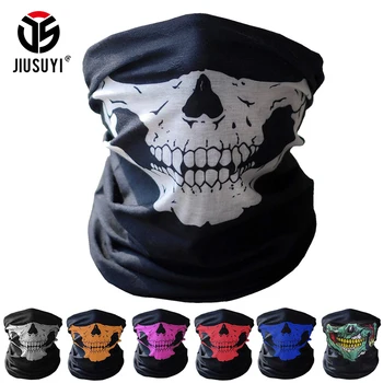 

Magic Skull Bandana Ghost Scarf Halloween Bicycle Skeleton Half Face Shield Neck Cover Neck Gaiter Warmer Headband Bandanas Men