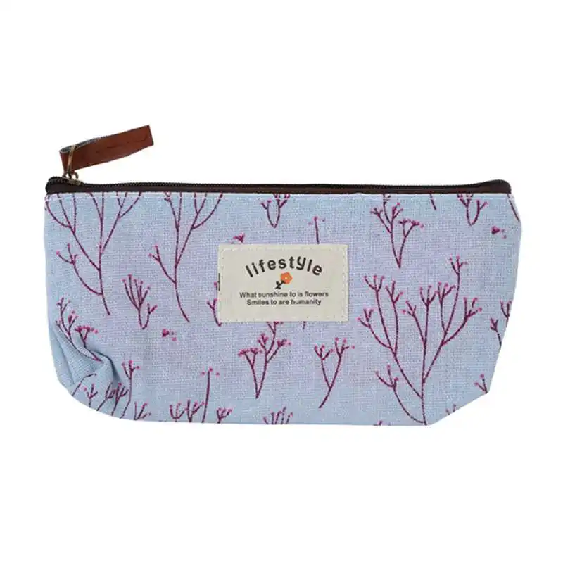 

Countryside Flower Floral Pencil Pen Case Cosmetic Makeup Bag