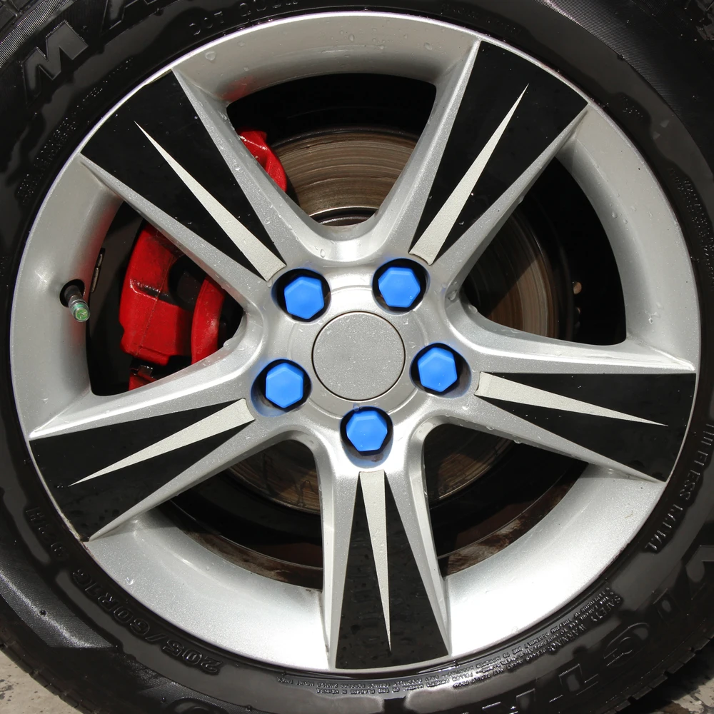 19mm20pcsSiliconCarWheelNutsCoversForFordFocus234Kuga